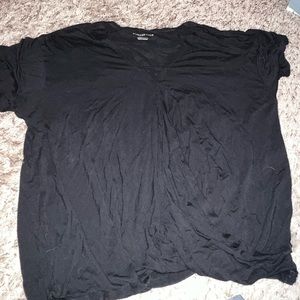 Black open front american eagle top